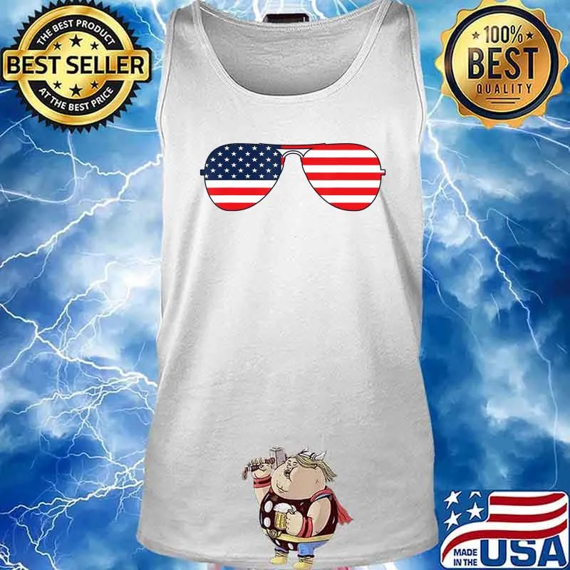 Biden Aviator Sunglasses Patriotic USA Flag T-Shirt Tank top