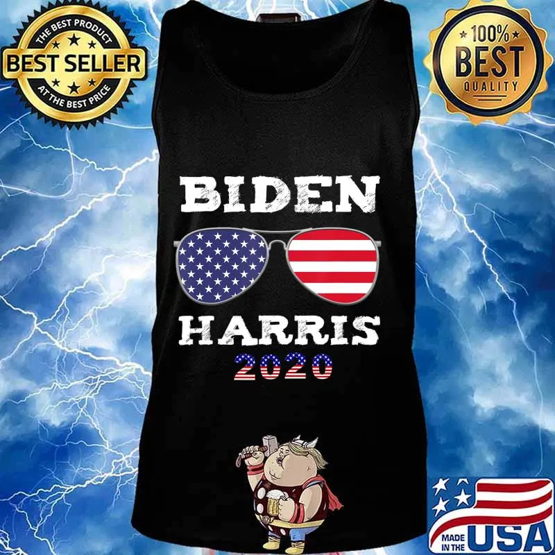 Biden Harris 2020 American Flag Sunglasses T-Shirt Tank top