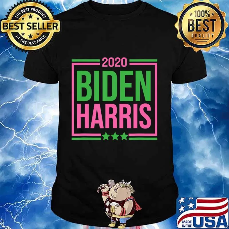 Biden Harris 2020 Pink Green Sorority Gift Elect Vote T-Shirt