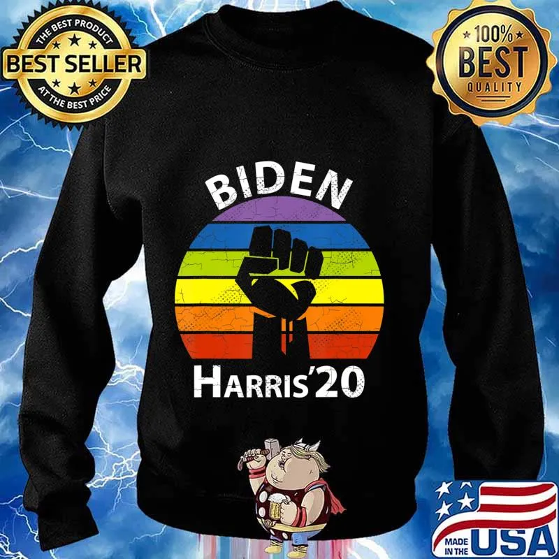 Biden Harris 2020 Rainbow Black Lives Matter Retro BLM T-Shirt Sweater