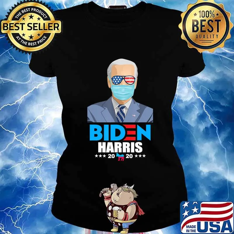 Biden Harris 2020 Shirt Vote Joe Biden Mask 2020 T-Shirt Ladies tee