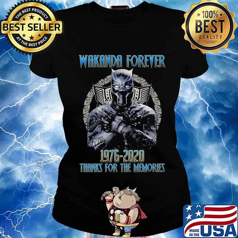 Black panther rip chadwick actor wakanda forever 1976 2020 thanks for the memories s Ladies tee
