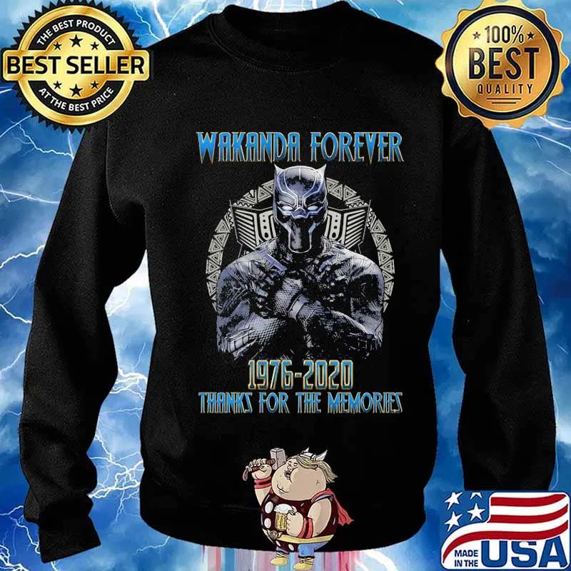 Black panther rip chadwick actor wakanda forever 1976 2020 thanks for the memories s Sweater
