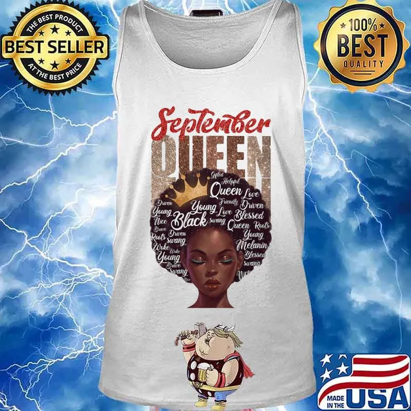 Black woman september queen s Tank top