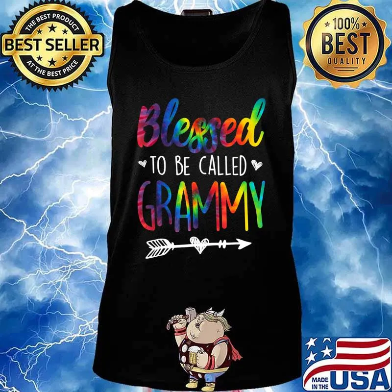 Blessed To Be Called Grammy Tie Dye Family Gift T-Shirt Tank top