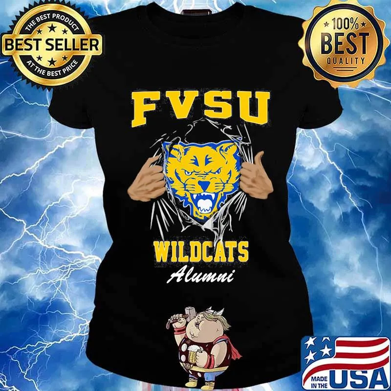 Blood inside cat fvsu wildcats alumni s Ladies tee
