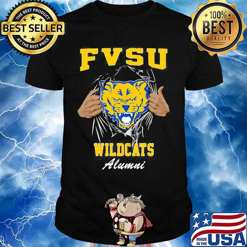 Blood inside cat fvsu wildcats alumni shirt