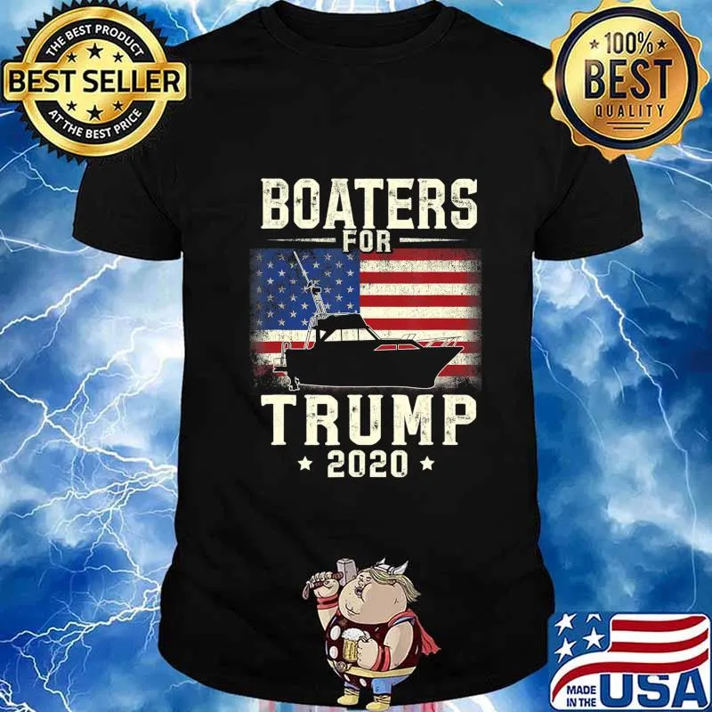 Boaters For Trump 2020 Funny Election Gift Boating Boater T-Shirt