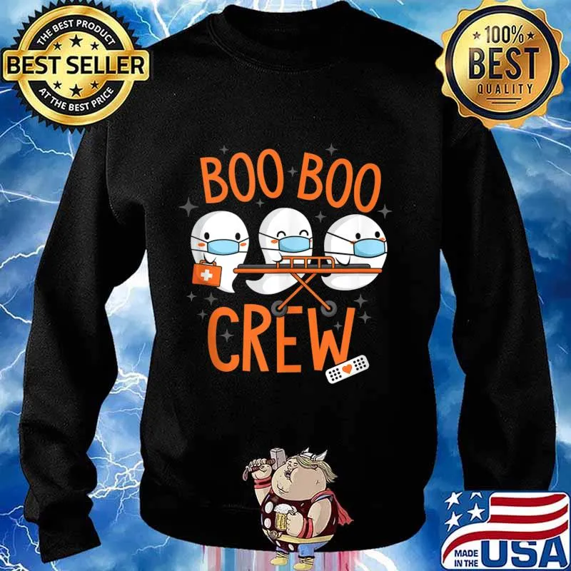 Boo Boo Crew Ghost Doctor Paramedic EMT Nurse Halloween s Sweater
