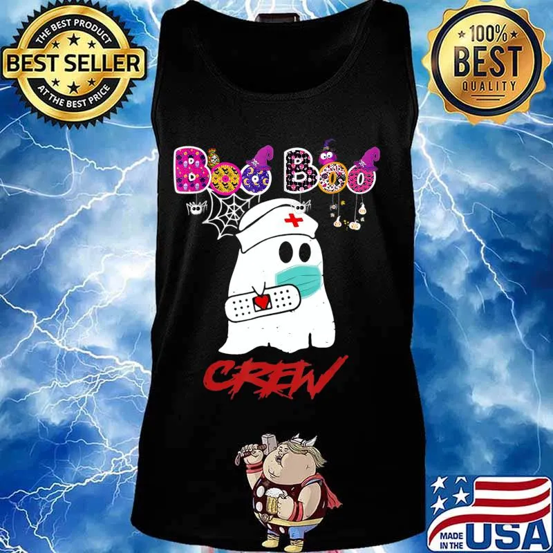 Boo Boo Crew Nurse Ghost Face Mask - Halloween Costume Gift T-Shirt Tank top