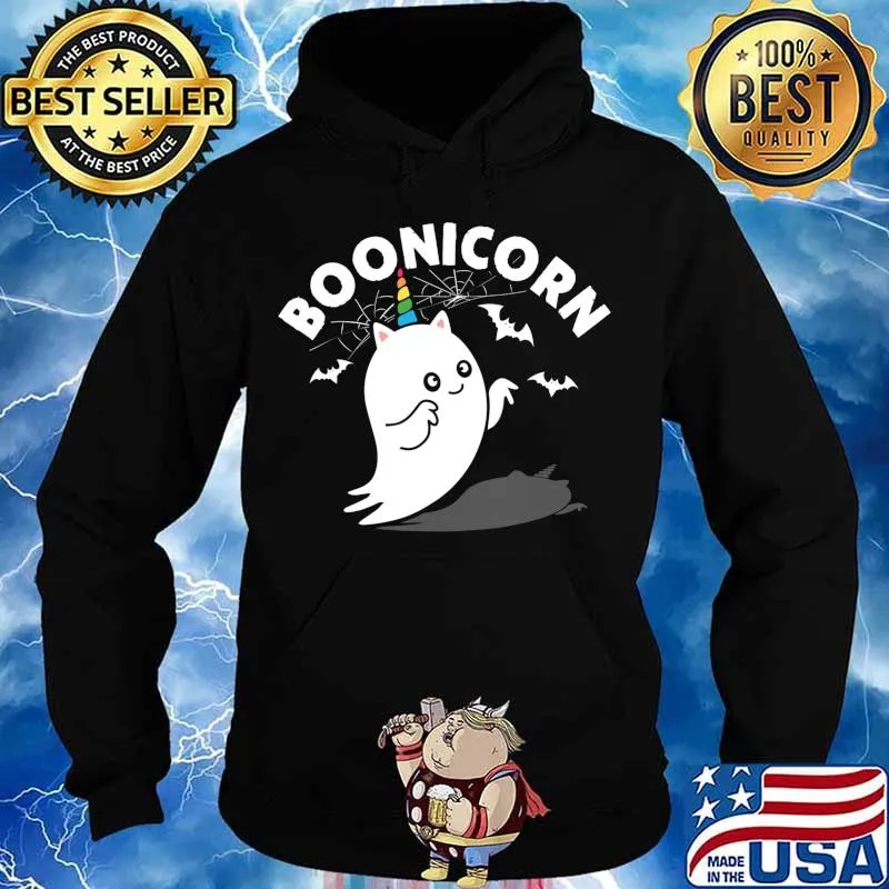 Boonicorn Funny Halloween Ghost Boo Unicorn Lover Gift T-Shirt Hoodie