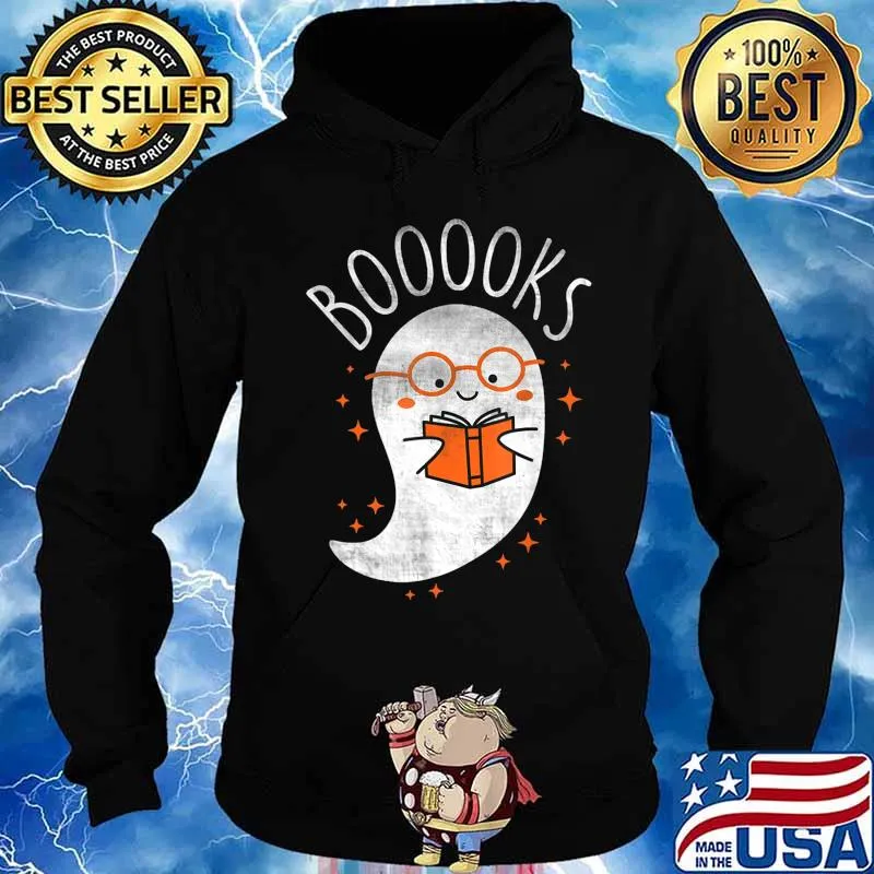 Booooks Boo Teacher Reading Book Halloween Funny T-Shirt Hoodie