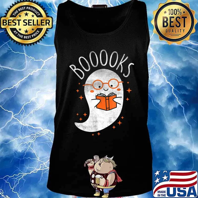 Booooks Boo Teacher Reading Book Halloween Funny T-Shirt Tank top