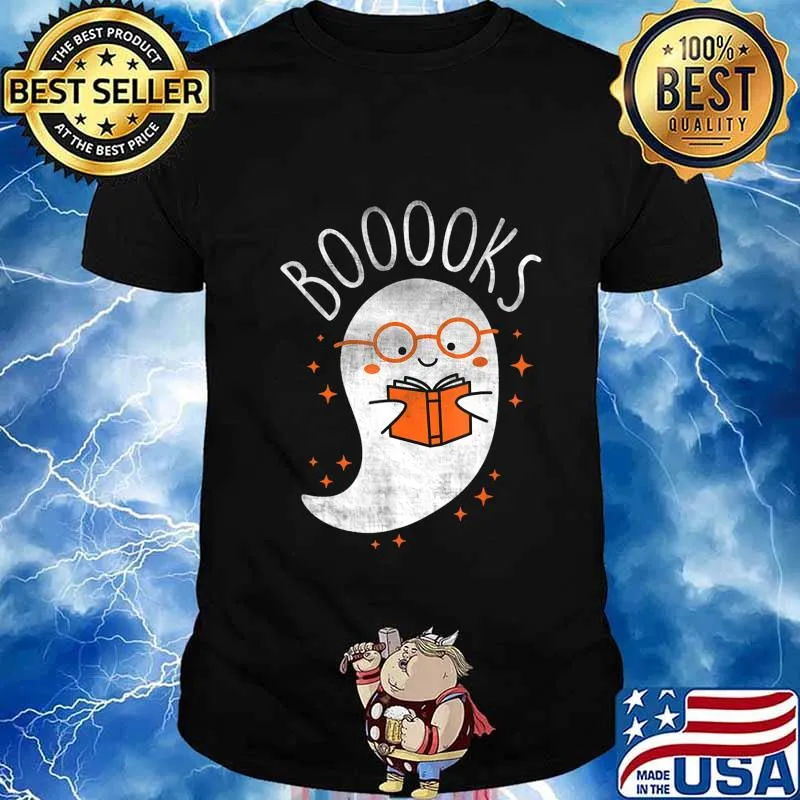 Booooks Boo Teacher Reading Book Halloween Funny T-Shirt