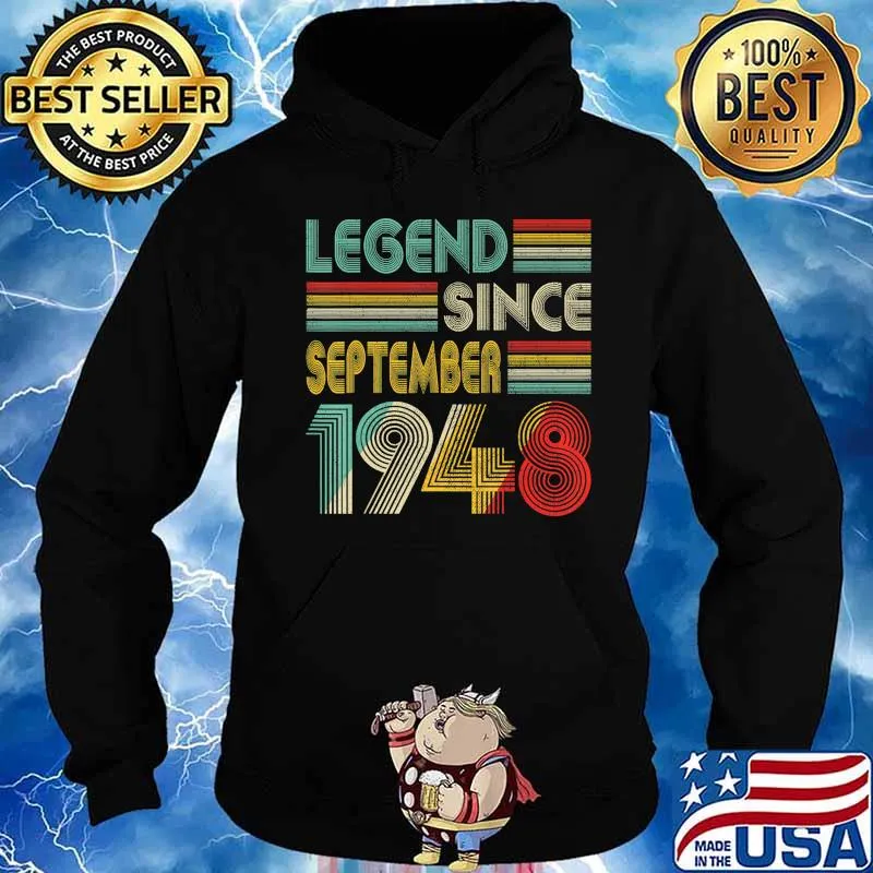 Born September 1948 Clothes 72 Years Old 72nd Birthday Gifts T-Shirt Hoodie
