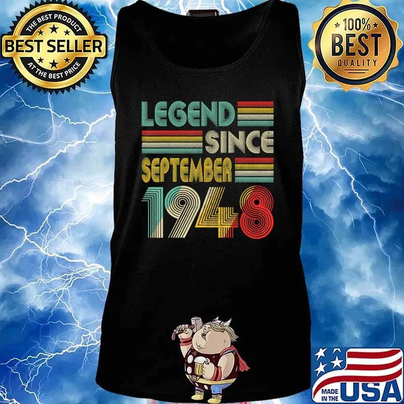 Born September 1948 Clothes 72 Years Old 72nd Birthday Gifts T-Shirt Tank top