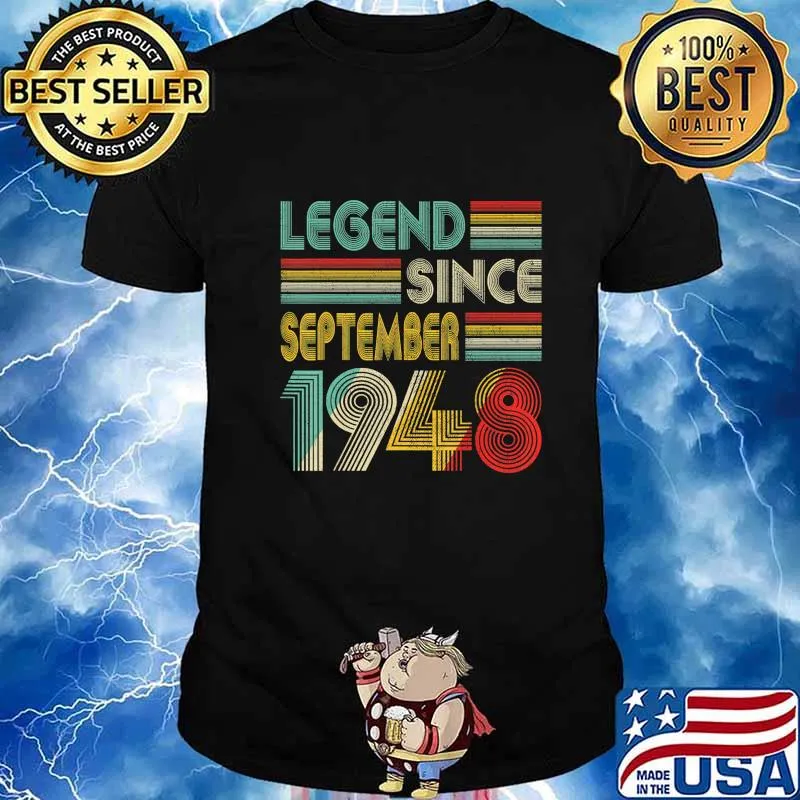 Born September 1948 Clothes 72 Years Old 72nd Birthday Gifts T-Shirt