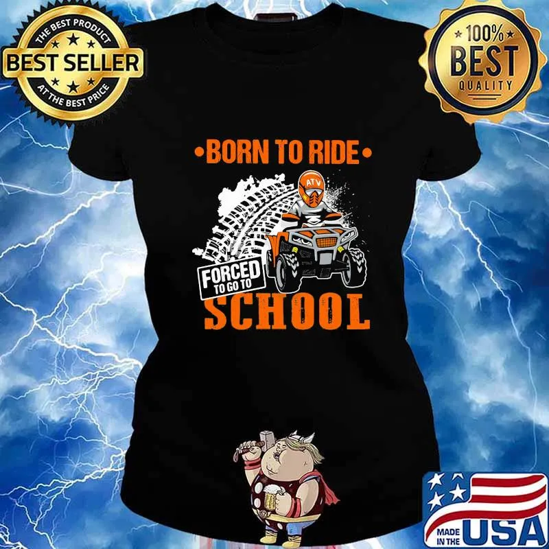 Born to ride forced to go to school motocross s Ladies tee
