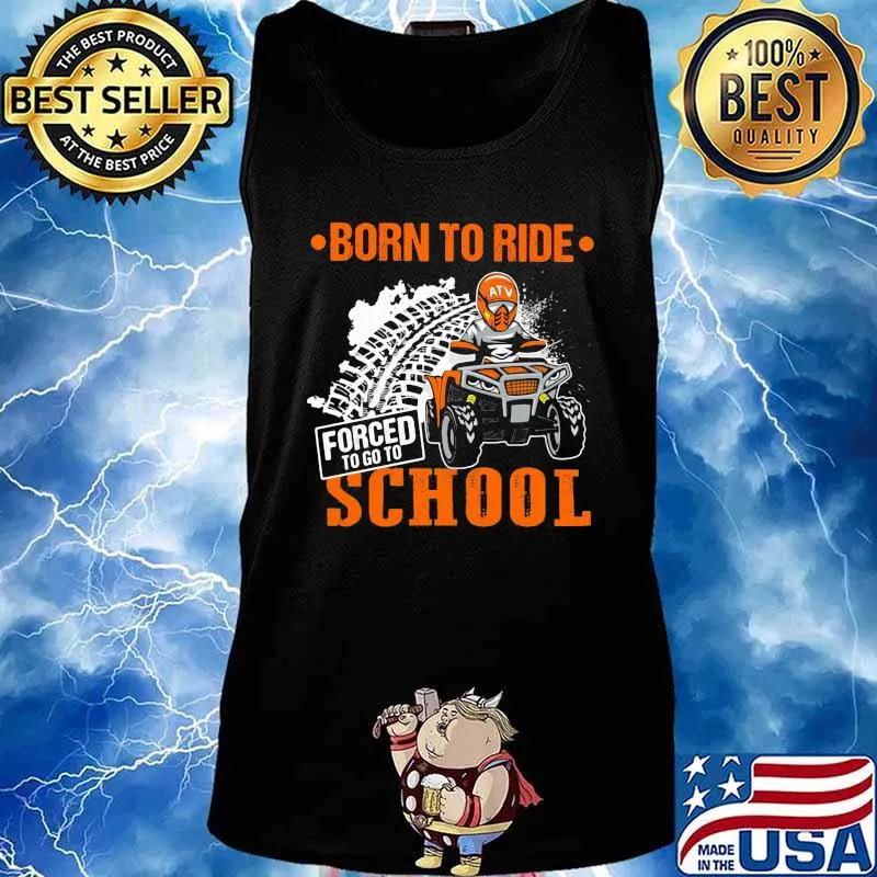 Born to ride forced to go to school motocross s Tank top