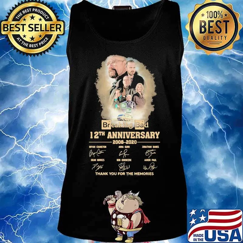 Breaking bad 12th anniversary 2008 2020 thank for the memories signatures s Tank top
