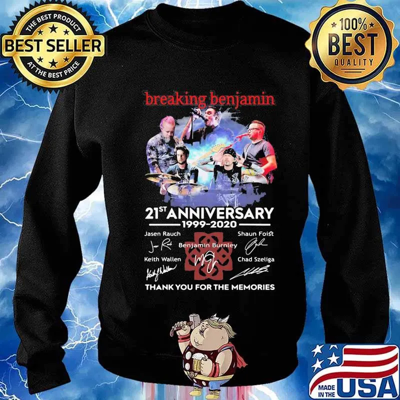 Breaking benjamin 21st anniversary 1999 2020 thank for the memories signatures s Sweater