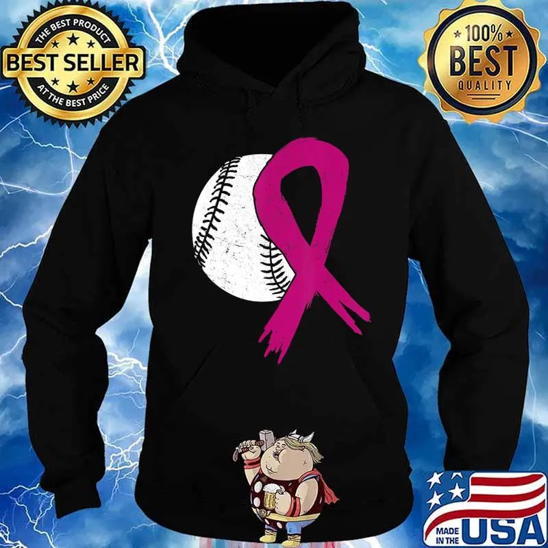 Breast Cancer Softball Ball Pink Ribbon Carcinoma Sport Gift T-Shirt Hoodie