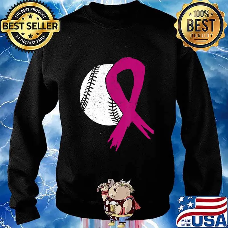 Breast Cancer Softball Ball Pink Ribbon Carcinoma Sport Gift T-Shirt Sweater