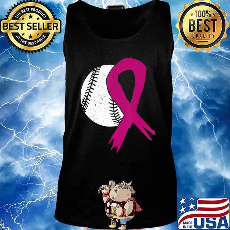 Breast Cancer Softball Ball Pink Ribbon Carcinoma Sport Gift T-Shirt Tank top