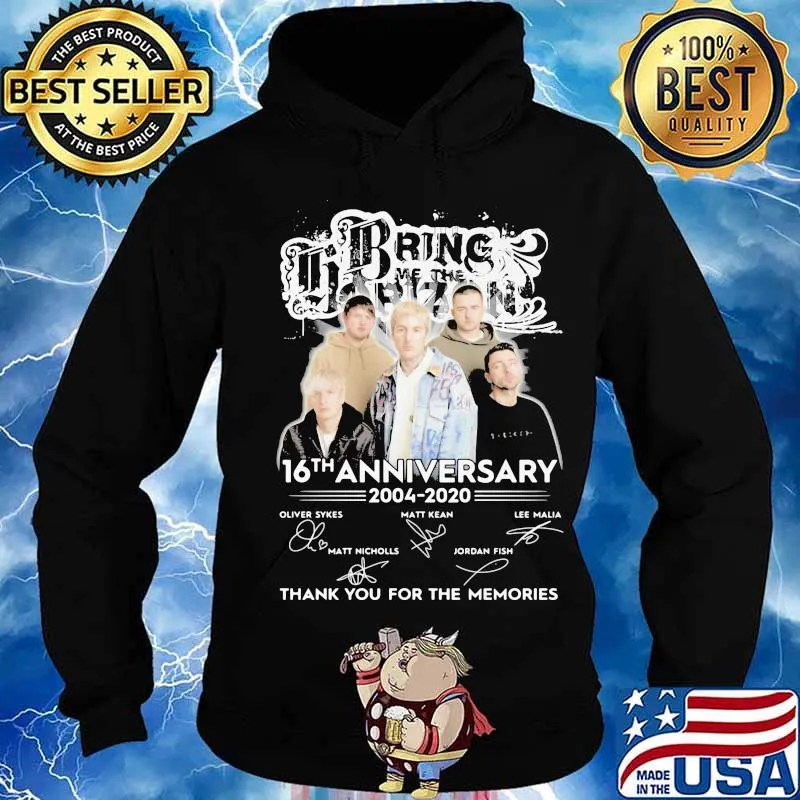 Bring me the horizon 16th anniversary 2004 2020 thank for the memories signatures s Hoodie