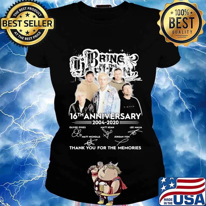 Bring me the horizon 16th anniversary 2004 2020 thank for the memories signatures s Ladies tee