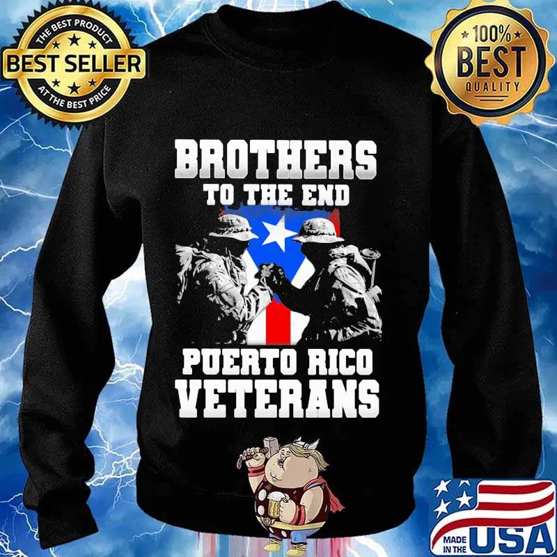 Brothers to the end puerto rico veterans s Sweater
