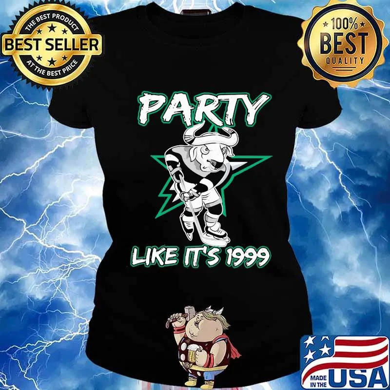 Buffalo dallas star hockey party like it's 1999 s Ladies tee