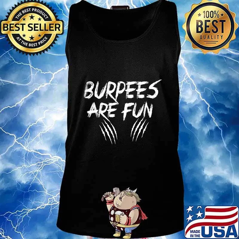 Burpees Are Fun Fitness Exercise Fun Workout Animal Scratch T-Shirt Tank top