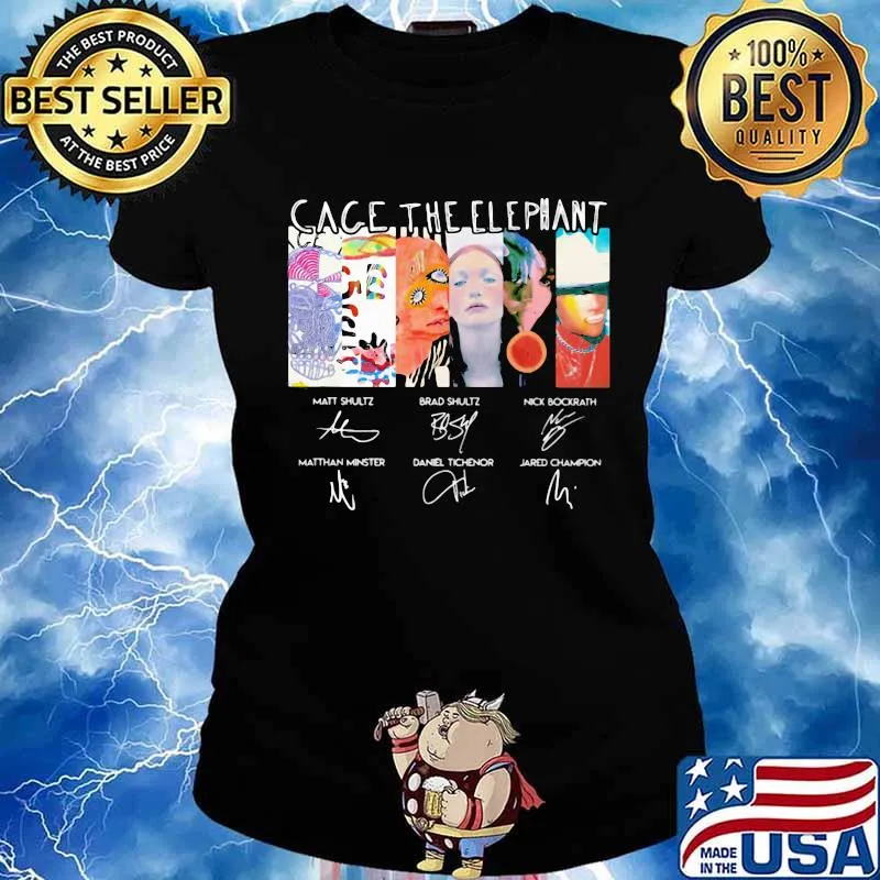 Cage the elephant band members signatures s Ladies tee