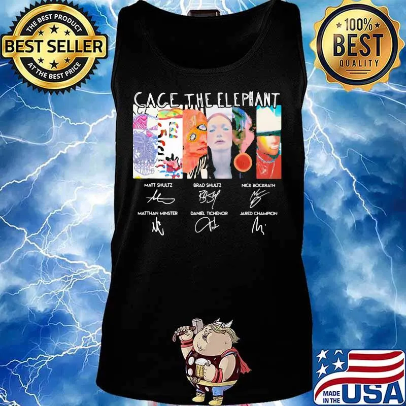Cage the elephant band members signatures s Tank top