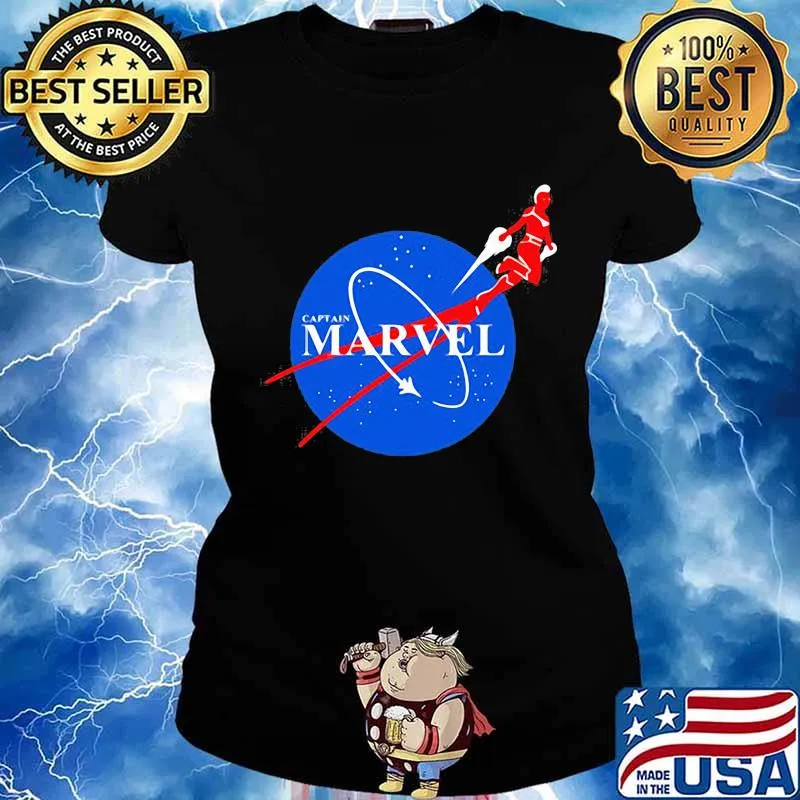 Captain marvel nasa logo s Ladies tee