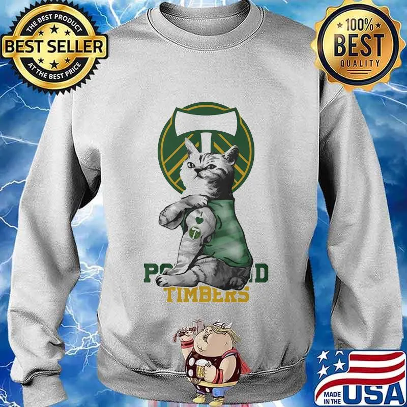 Cat tattoos portland timbers logo s Sweater