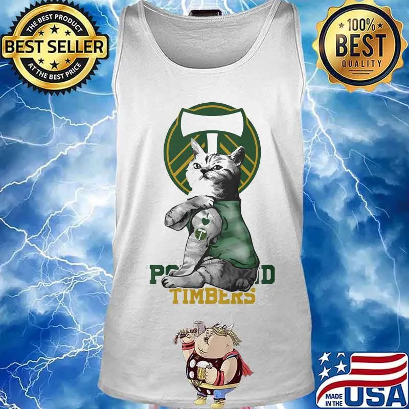 Cat tattoos portland timbers logo s Tank top