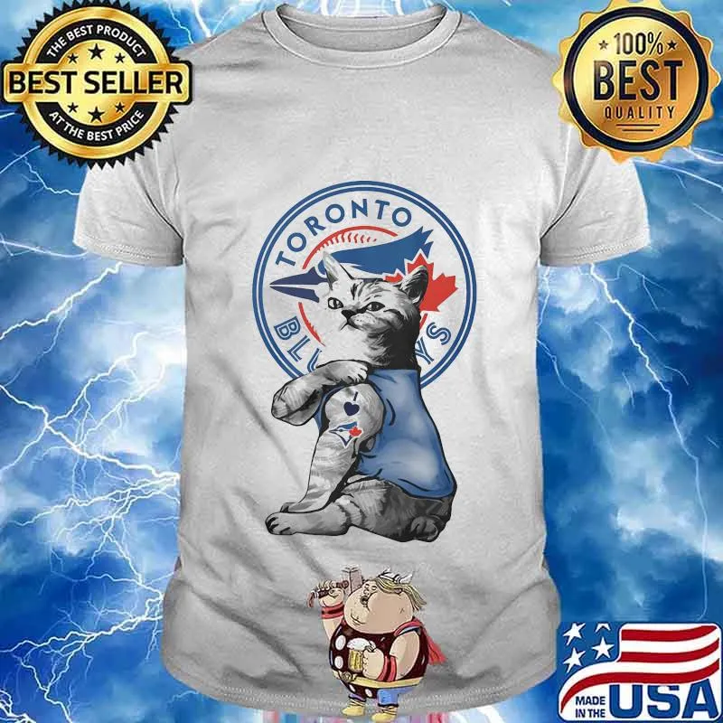 Cat tattoos toronto blue rays logo shirt