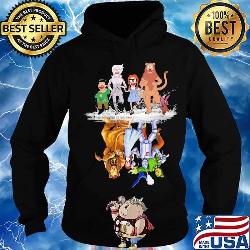 Characters cartoon water reflection s Hoodie