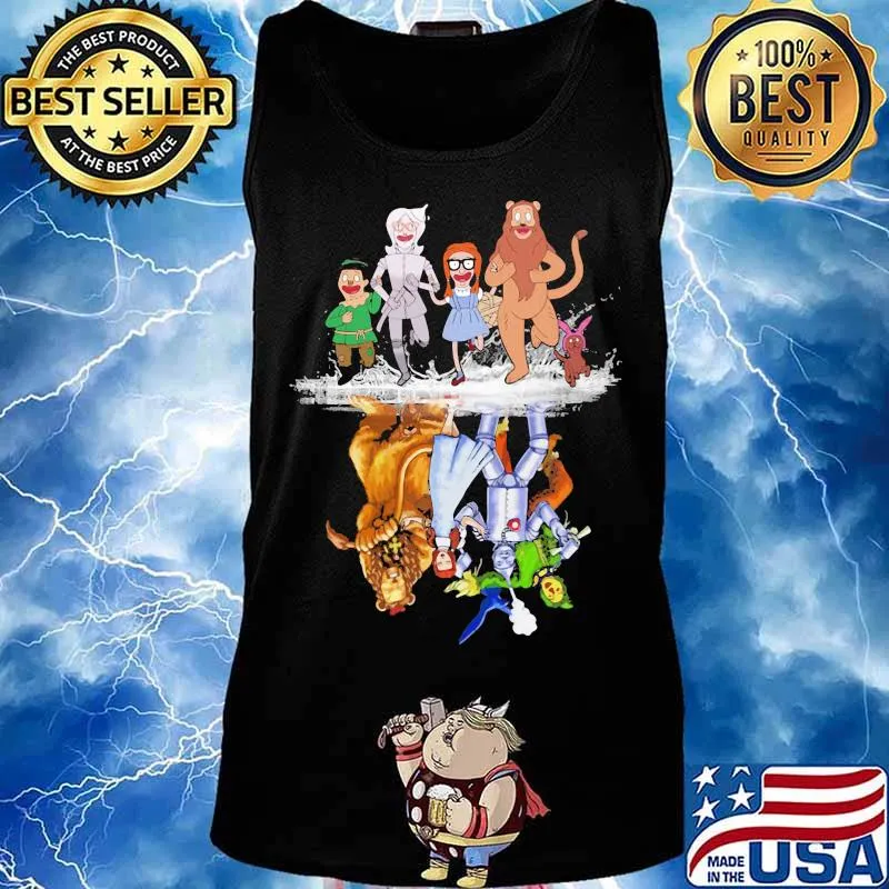 Characters cartoon water reflection s Tank top