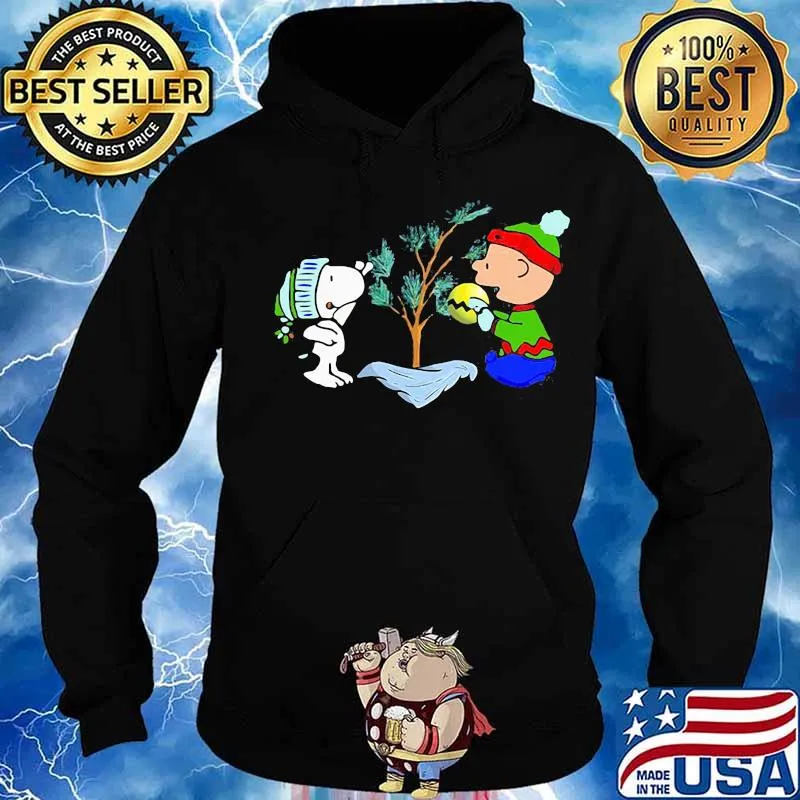 Charlie brown and snoopy christmas tree s Hoodie