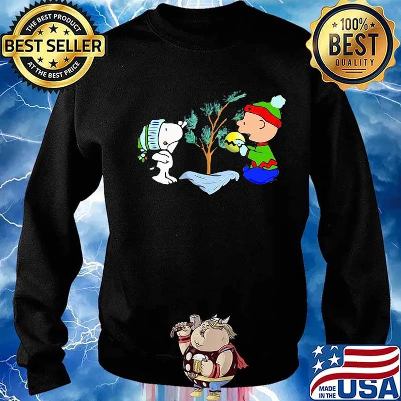 Charlie brown and snoopy christmas tree s Sweater