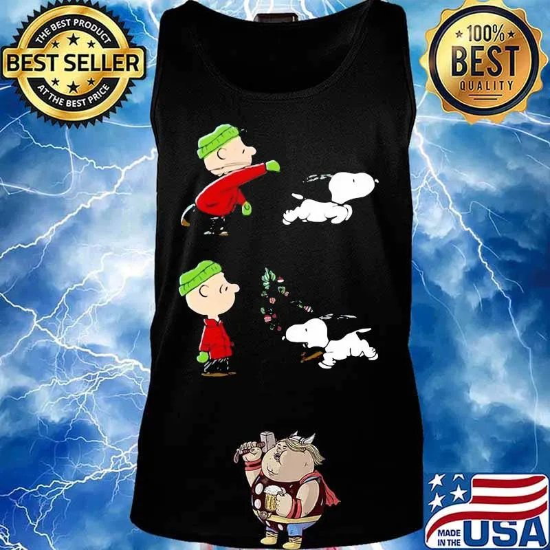 Charlie brown and snoopy merry christmas s Tank top