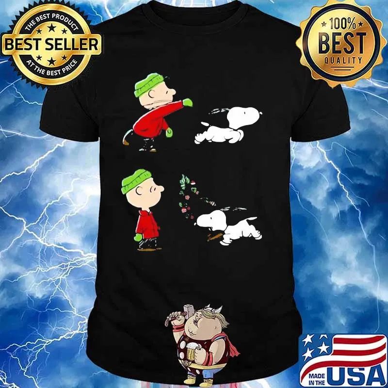 Charlie brown and snoopy merry christmas shirt