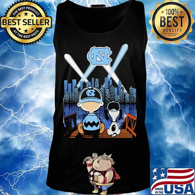 Charlie brown and snoopy north carolina baseball s Tank top