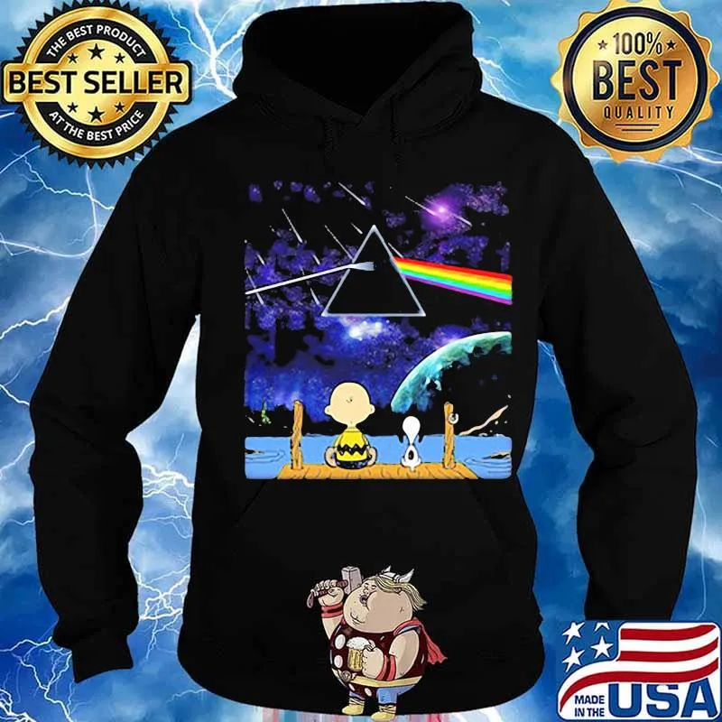 Charlie brown and snoopy seeing pink floyd band s Hoodie