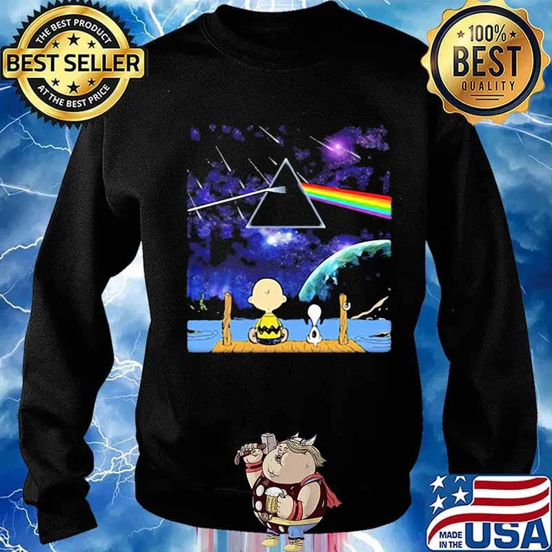 Charlie brown and snoopy seeing pink floyd band s Sweater