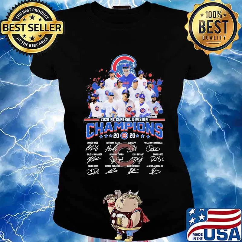 Chicago cubs 2020 nl central division champions signatures s Ladies tee