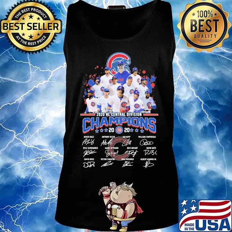Chicago cubs 2020 nl central division champions signatures s Tank top